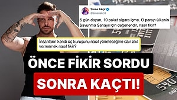 Limiti 100 bin TL ve üzerinde olan kredi kartlarından, savunmaya sanayii için yıllık 750 lira aidat alınacağı haberine büyüyen tepkilere cevaben, savunma sanayii vergisini savunan Sinan Akçıl, sosyal medya kullanıcılarına önce fikirlerini sordu, sonra yorumlara kapattı.