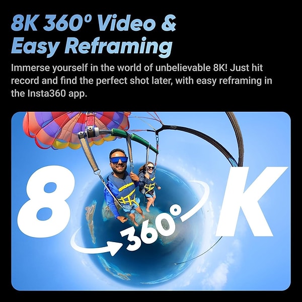 9. Insta360 X4 360 Derece 8K Aksiyon Kamera