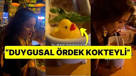 Mekanda Servis Edilen İçki Dikkat Çekti: "Duygusal Ördek Kokteyli"