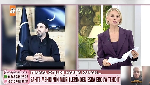 4. İfşa ettiği sahte mehdinin müridlerinden biri olan şahıs tarafından ölüm tehdidi alan Esra Erol olanlara sessiz kalmadı! Skandal görüntüler sonrası "Vazgeçmeyeceğim!" dedi.