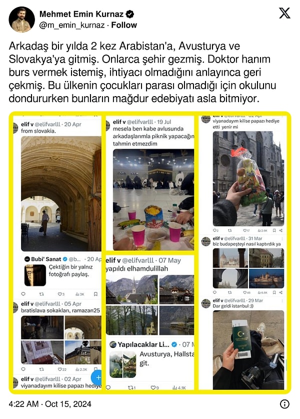 Burs alan öğrencinin gezi rotasının sadece Büyükada ile sınırlı olmadığı da ortaya çıktı!