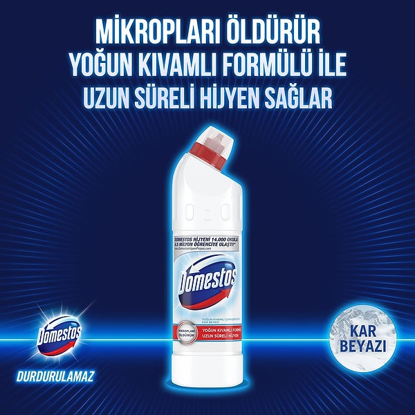 12. Domestos Yoğun Kıvamlı Çamaşır Suyu Kar Beyazı