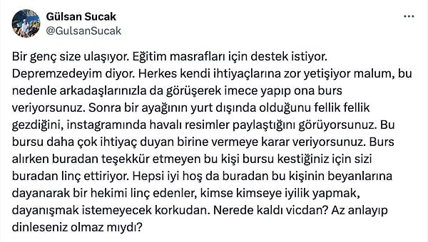 "Nerede kaldı vicdan?" 👇