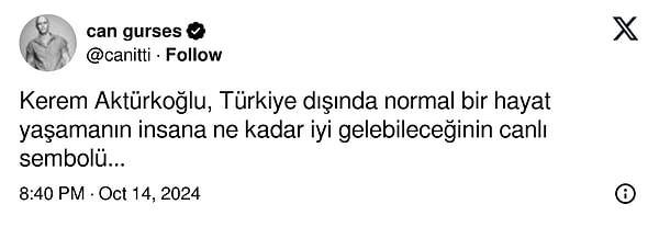 X platformunda Can Gürses'in attığı bu tweet ise gecenin tartışmasında adeta fitili ateşledi. Sosyal medya ikiye bölündü ve Kerem'in performansıyla ilgili farklı yorumlar yapıldı.