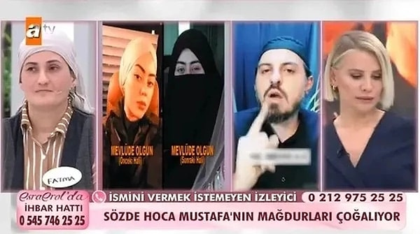 Esra Erol’un yaptığı yayınlar sonrasında tutuklanan Mustafa Çabuk’un müridlerinden Hasan adlı kişi konu ile ilgili Erol'a tehditler savurdu.