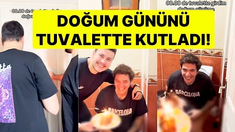 Yeni Yaşına Tuvalette Giren Arkadaşa Garip Sürpriz! Doğum Gününü Tuvalette Kutladılar