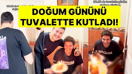 Yeni Yaşına Tuvalette Giren Arkadaşa Garip Sürpriz! Doğum Gününü Tuvalette Kutladılar