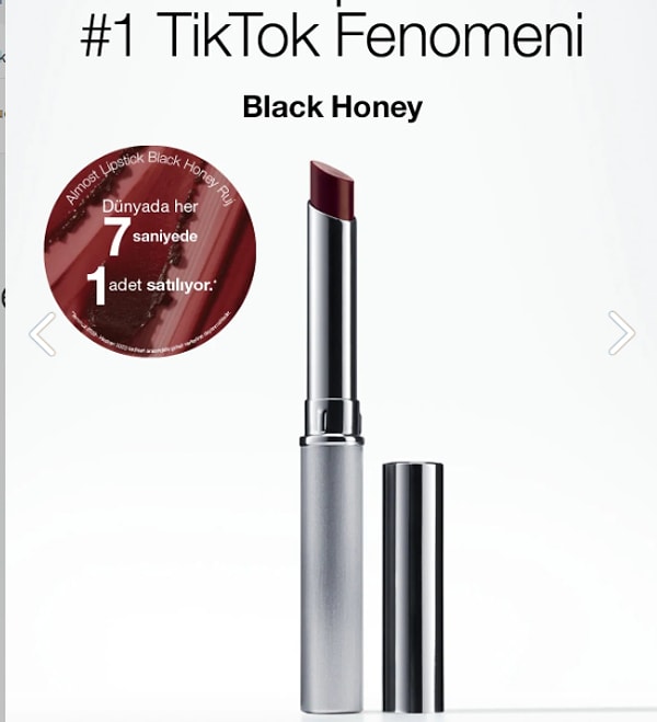 1. Clinique Almost Lipstick Ruj - Black Honey