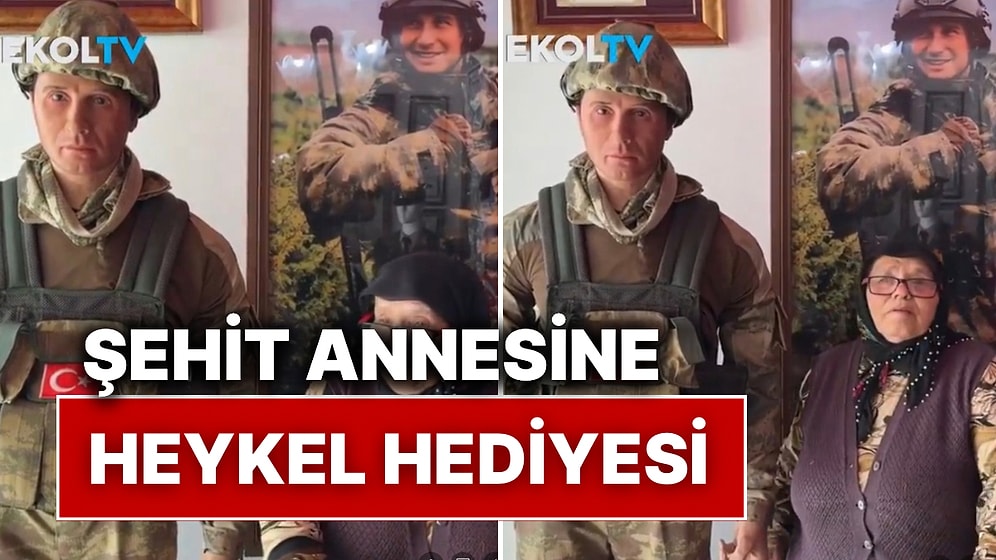 Şehit Bahattin Baştan’ın Annesi Oğlunun Balmumu Heykeliyle Konuşarak Hasretini Gideriyor