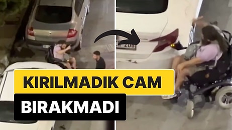 Tekerlekli Sandalyeyle Karşıya Geçemeyen Vatandaş Çileden Çıktı: Rampaya Park Eden Arabanın Camlarını Kırdı!