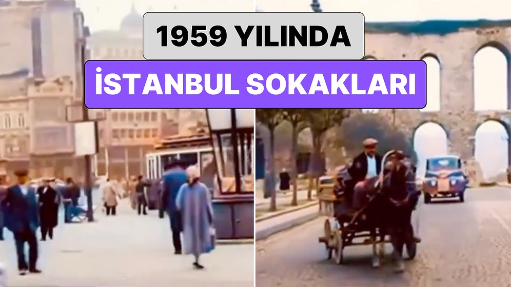 1959 Yılında İstanbul Sokaklarında Çekilmiş Görüntüler Sizi Küçük Bir Zaman Yolculuğuna Çıkaracak