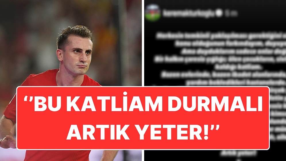 Kerem Aktürkoğlu Filistin'e Destek İçin Instagram Hesabından Story Attı: ''Bu Katliam Durmalı, Artık Yeter!''