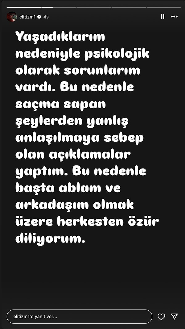 Keskin bir geri vites yapan Bahar Candan, psikolojisinin bozuk olduğunu ve bu nedenle "saçma sapan açıklamalar" yaptığını vurguladığı bir açıklama paylaştı. Özür bile diledi.