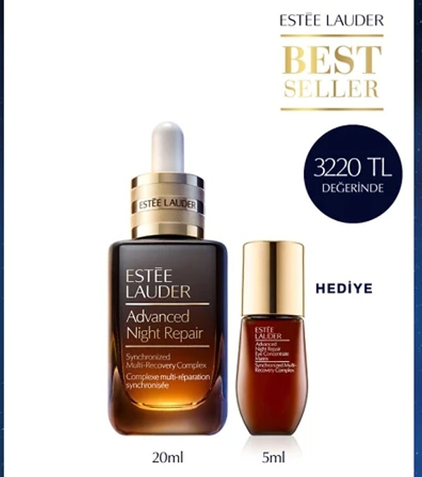 7. Estee Lauder Advanced Night Repair Onarıcı Serum 20ML + Eye Matrix Göz Kremi 5ml