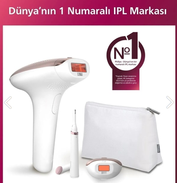 4. Philips Lumea BRI921/00 Lazer Epilasyon IPL Tüy Alma Cihazı