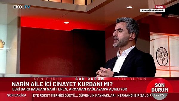 Eski Diyarbakır Barosu Başkanı Nahit Eren, katıldığı bir televizyon programında Armağan Çağlayan’ın sorularını yanıtladı.