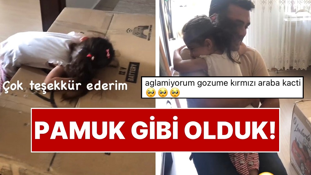 İstediği Kırmızı Arabayı Gören Tatlı Kızın Sevincine Hepimiz Ortak Olduk!