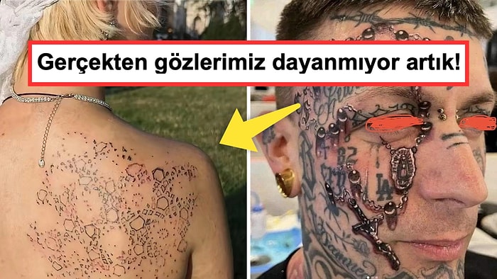 Yaptırdıkları "Sanatsal" Dövmelerle Görenlere Hayatı Sorgulatan Acayip Kişiler