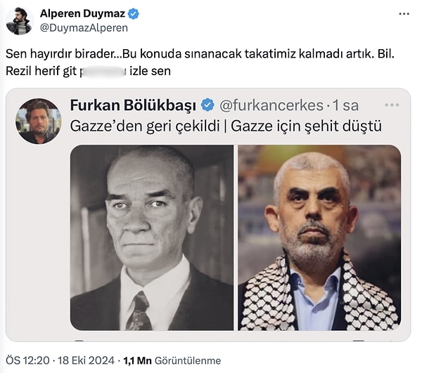 İşte Alperen Duymaz'ın tepkisi👇