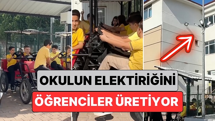 Kocaeli'de Bir Okuldan Yaratıcı Proje: Okulun Elektriğini Teneffüste Çocuklar Üretiyor