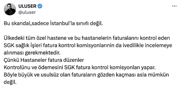 Usluer isimli kullanıcının anlattıkları da olayların sadece İstanbul ile sınırlı olmadığı yönünde.