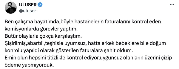 X kullanıcısı SGK komisyonlarında görev yaptığını iddia etti.