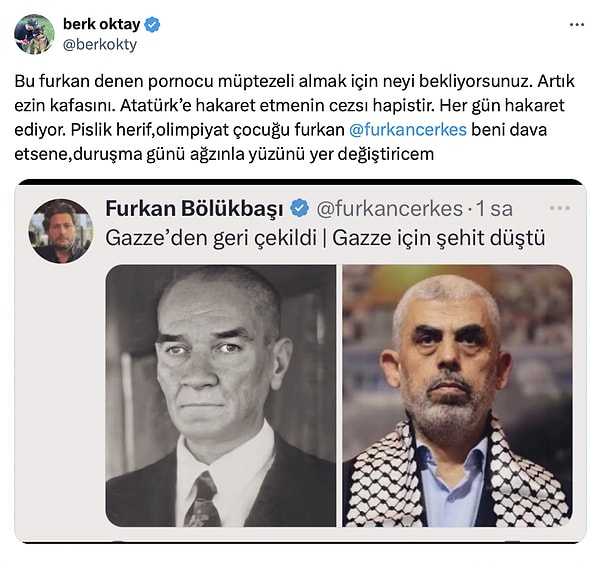 İşte Berk Oktay'ın paylaşımı 👇🏻