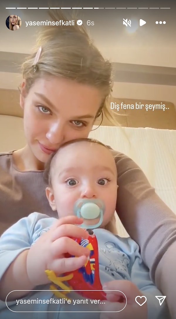 Yasemin Şefkatli, ikizlerin diş çıkartma dönemiyle uğraştı!