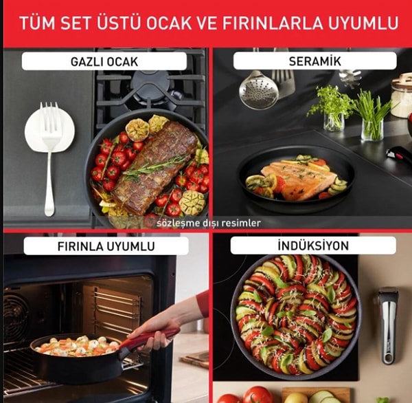 4. Tefal Titanyum Ingenio Unlimited 6X Küçük Set 3 Parça