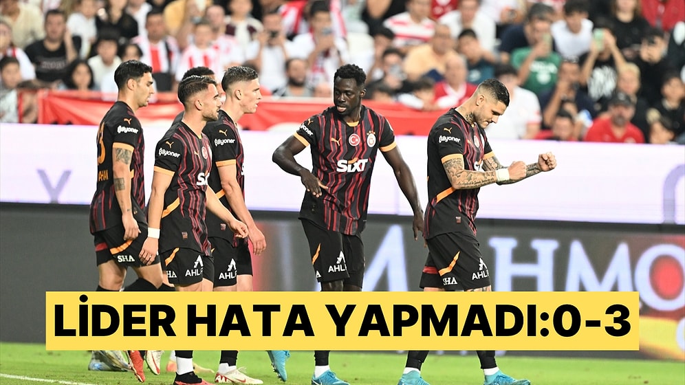 Galatasaray, Antalyaspor Deplasmanında Golcüleriyle 3 Puanı Aldı: 0-3