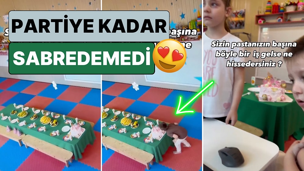 Okulunda Yapılacak Olan Doğum Günü Partisi İçin Sabredemeyen Bir Minik Kameralara Suçüstü Yakalandı