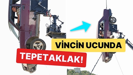 Çağlar Ertuğrul Yeni Dizisi için Vincin Ucunda Havada Tepetaklak Durdu!