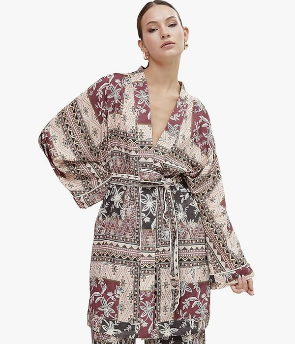 Etnik Desenli Kimono