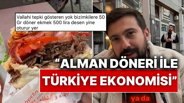 5 Euro Olan Alman Döneri ile Türk Dönerini Kıyaslayan Vatandaş Sosyal Medyada Viral Oldu