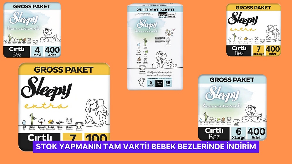 Stok Yapmalık Fırsat! İndirimli Sleepy Bebek Bezleri Burada!