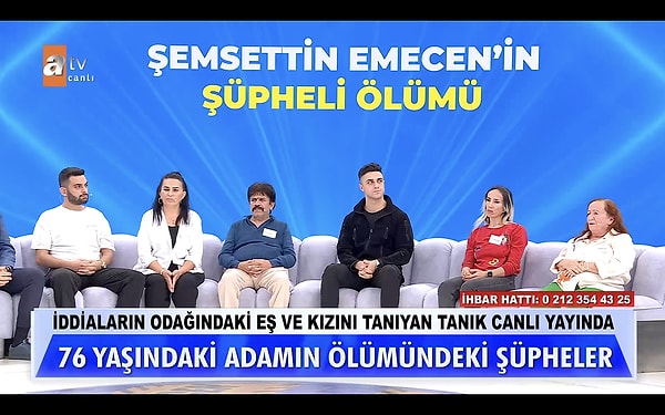 Güvenliklerin araya girmesinin ardından Müge Anlı, "İddialara yanıt verin, kendinizi yere atmayın." dedi. Üvey anne ve kızı Müge Anlı'ya tepki göstermeye devam etti.