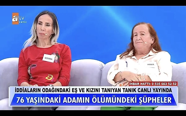 7. Müge Anlı'nın bugünkü yayınında Şemsettin Emecen'in ölümünün araştırılması için gelen kızı ve üvey annesi birbirine girdi. Tarafların kavgasını güvenlikler zor ayırdı.