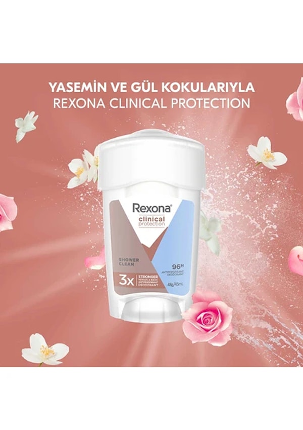 3. Rexona Clinical Protection Shower Clean Kadın Deodorant Stick