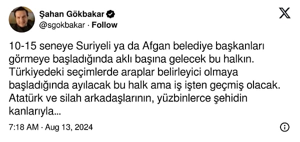 Geçtiğimiz aylarda Türkiye'ye gelen sığınmacılar için yaptğı bu yorum çok konuşulmuştu 👇