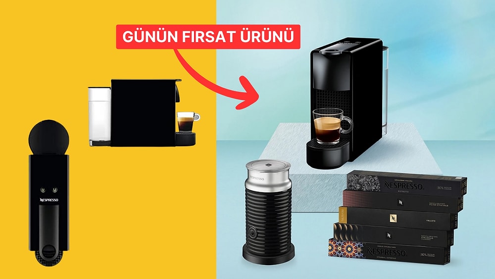 Günün Fırsatı: Nespresso C35 Essenza Mini Siyah Kahve Makinesi ve Süt Köpürtücü Aksesuar Seti İndirimde!