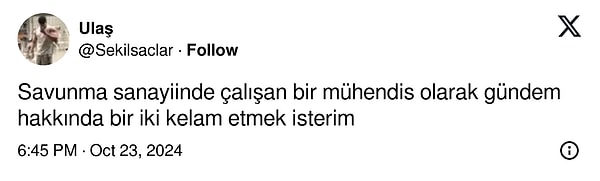 "Gündem hakkında bir iki kelam etmek isterim..."