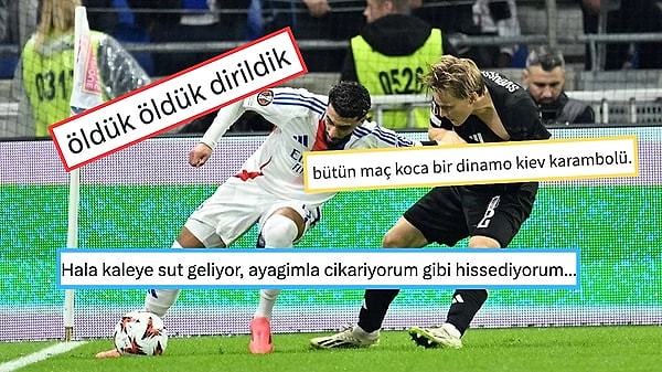 Temsilcimiz Beşiktaş, Olympique Lyon'a konuk olduğu maçta 1-0 galip gelirken, maç boyunca adeta ölüp ölüp dirilen Beşiktaş taraftarlarından bolca yorum geldi.