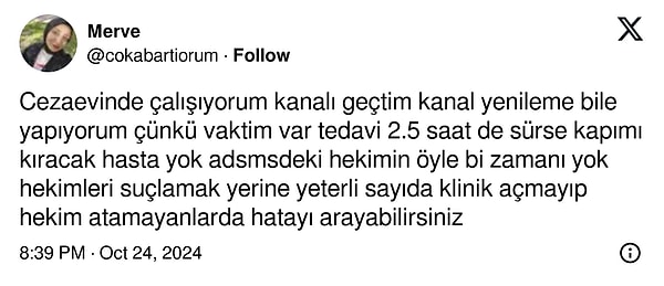 Bu paylaşım, sosyal medyada geniş yankı buldu. Bazı kullanıcılar sağlık sistemini savunarak doktorların zaman darlığına dikkat çekerken,