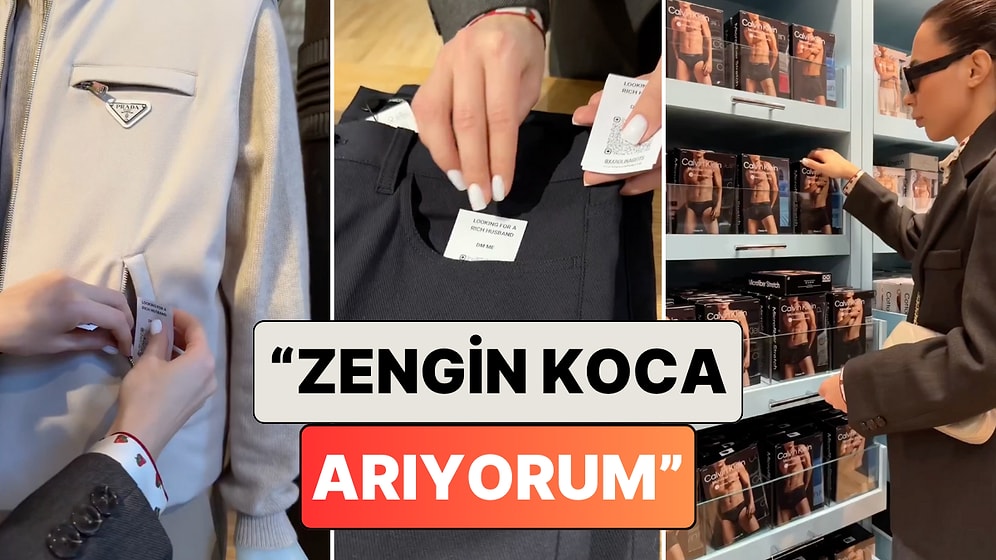 Çabana Sağlık! Zengin Bir Eş Arayan Kadın Lüks Markaların Ürünlerinin Cebine Instagram Adresini Koydu