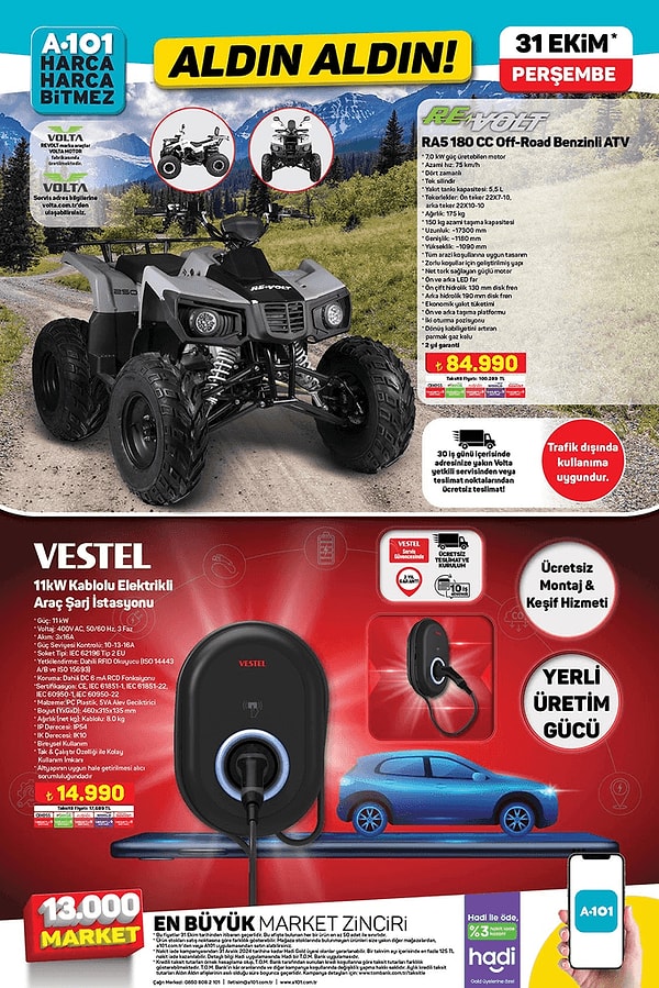 Off-Road Benzinli ATV 84.990 TL