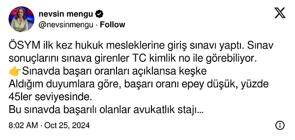 Nevşin Mengü’nün paylaşımı şöyle: