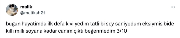 Kivinin tadını da pek bi' ilginç şekilde yorumlayan kullanıcıya yorum yağdı.