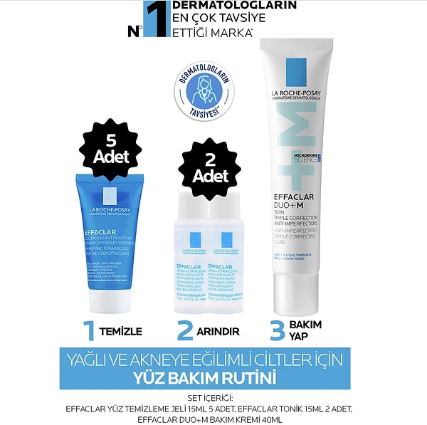 2. La Roche-Posay Yağlı Ve Akneye Eğilimli Ciltler Için Yüz Bakım Rutini