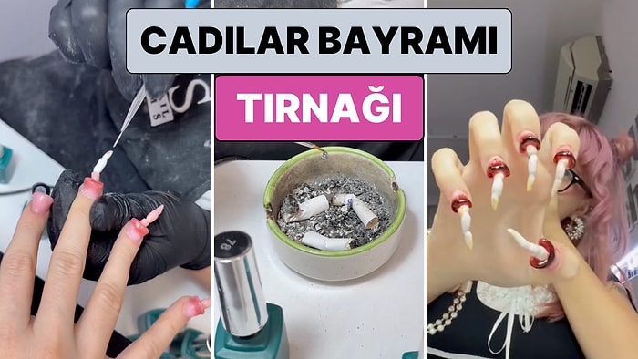 Yaptırdığı İlginç Tırnak Tasarımlarıyla Beynimizi Yakan Sosyal Medya Kullanıcısı Cadılar Bayramı'nı Es Geçmedi