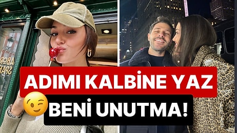 Aman Eksik Kalmayın: Hakan Sabancı'ya Liseli Aşıklar Gibi Düşen Hande Erçel, Biricik Sevgilisini Kalbine Yazdı